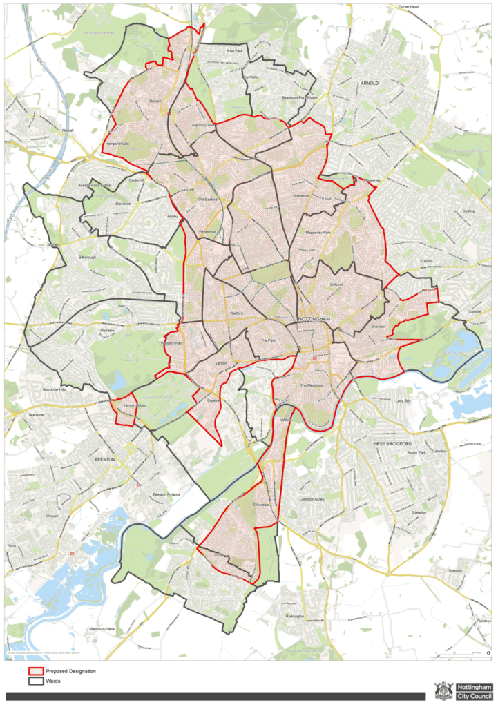 selective licensing nottingham map